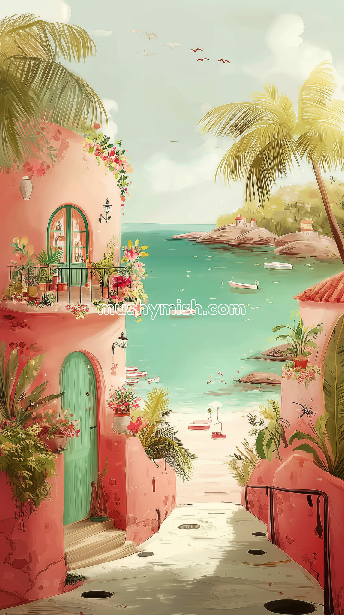 First Post: Cotton Candy Sea Illustrations! mushymish socialwebsite cottoncandysea theme1 10