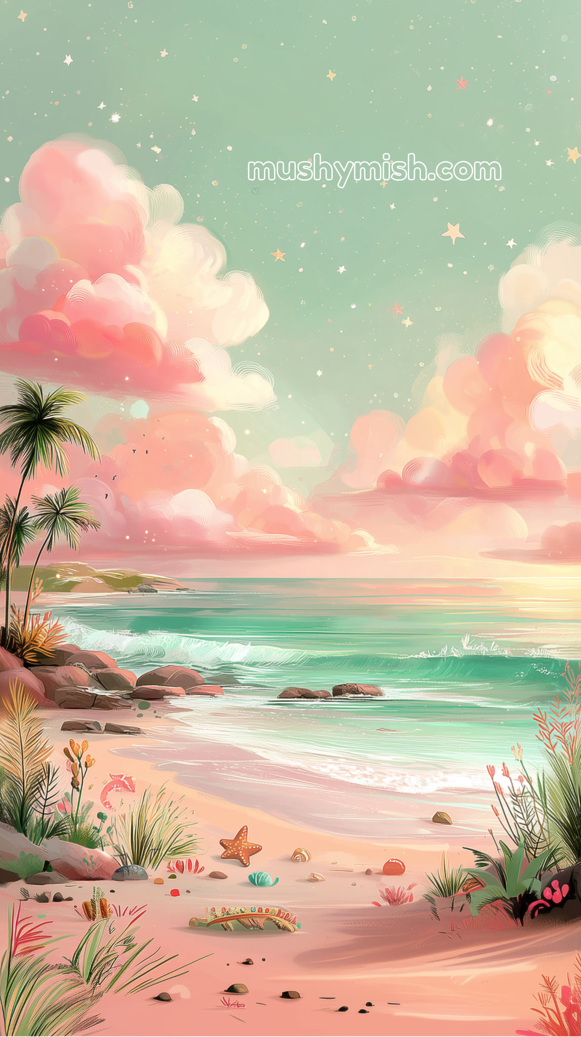 First Post: Cotton Candy Sea Illustrations! mushymish socialwebsite cottoncandysea theme1 11